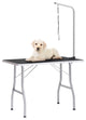 vidaXL Dog Grooming Table Adjustable Arm Foldable Dog Bath Table with 1 Loop