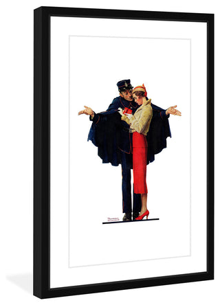"Lost in Paris" Framed Art Print by Norman Rockwell