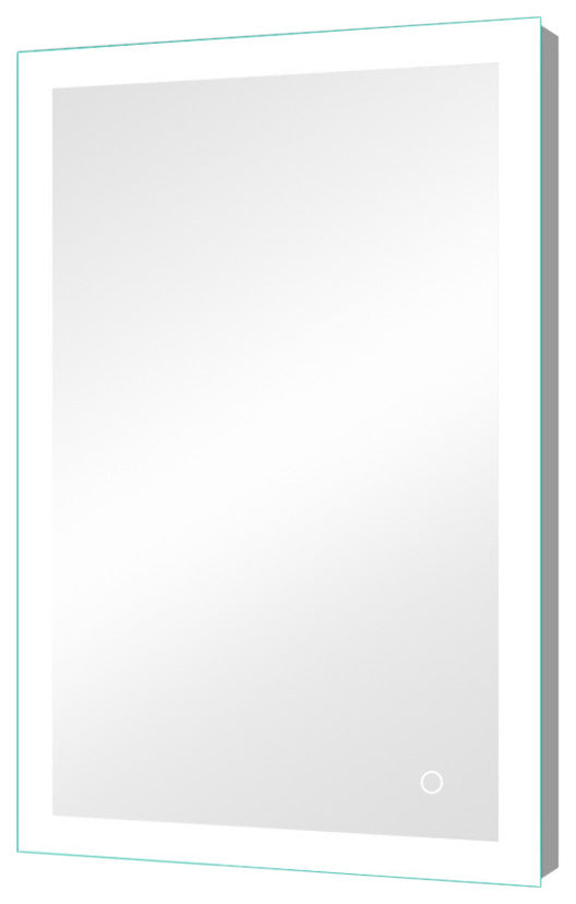 Vanity LED Lighted Backlit Wall Mounted Bathroom Mirror, 24x36", 1 Button