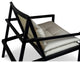 Modern Brazilian, Barra, Cane Lounge Chair, Black/Natural/Chalk