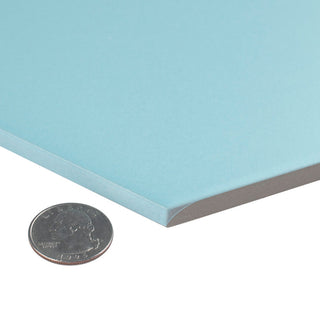 Textile Basic Hex Aqua Porcelain Floor and Wall Tile