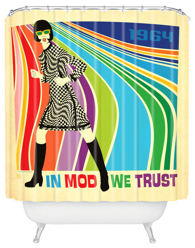 Anderson Design Group Go Go Dancer Shower Curtain