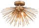 Sami Sputnik Shiny Bronze Metal Flush Mount With 5 Lights