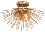 Sami Sputnik Shiny Bronze Metal Flush Mount With 5 Lights