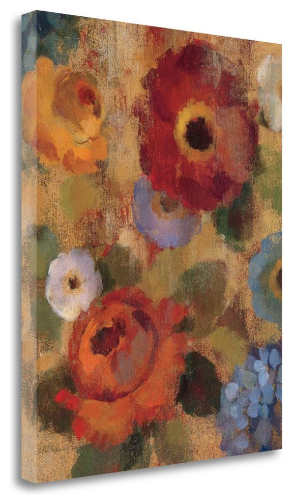 "Jacquard Floral II - Crop" By Silvia Vassileva, Giclee on Gallery Wrap Canvas