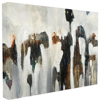 Black White And Brown Rocks Canvas, 16"x1.5"x20"