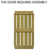 Stained Solid Pine Wood Sliding Barn Door, Jungle Green, 30"x84", Mid-Bar
