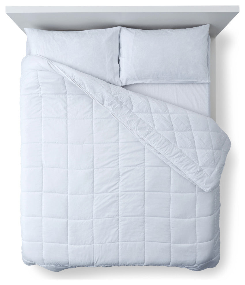 A1HC All Season Organic Cotton Down Alternative Microfiber Fill Duvet Insert, Qu
