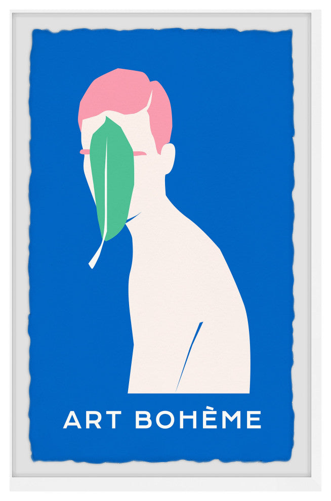 "Leaf Face" Framed Painting Print, 8x12