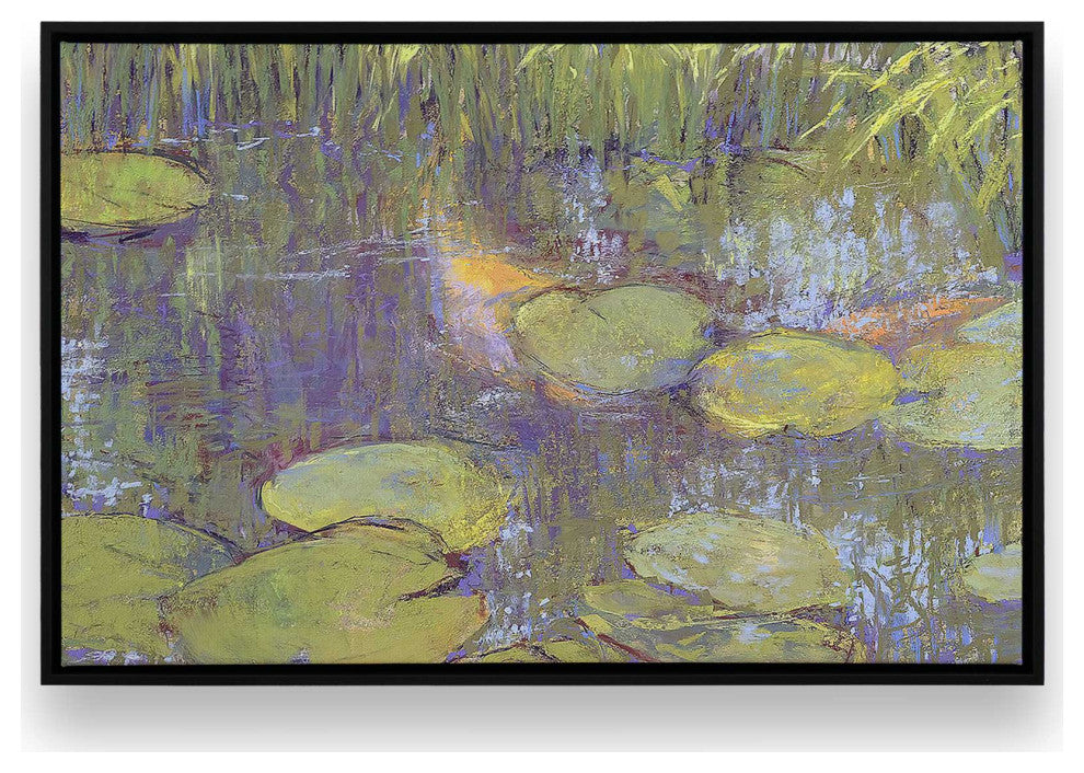 "Game of Shadows" - A Reflective Pond's Serene Art Canvas