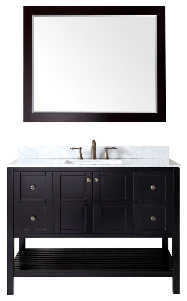 Winterfell 48" Single Bathroom Vanity Set, Espresso