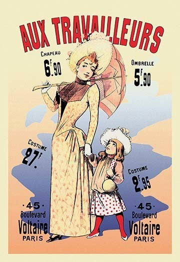 Aux Travailleurs - Canvas Poster 20" x 30"