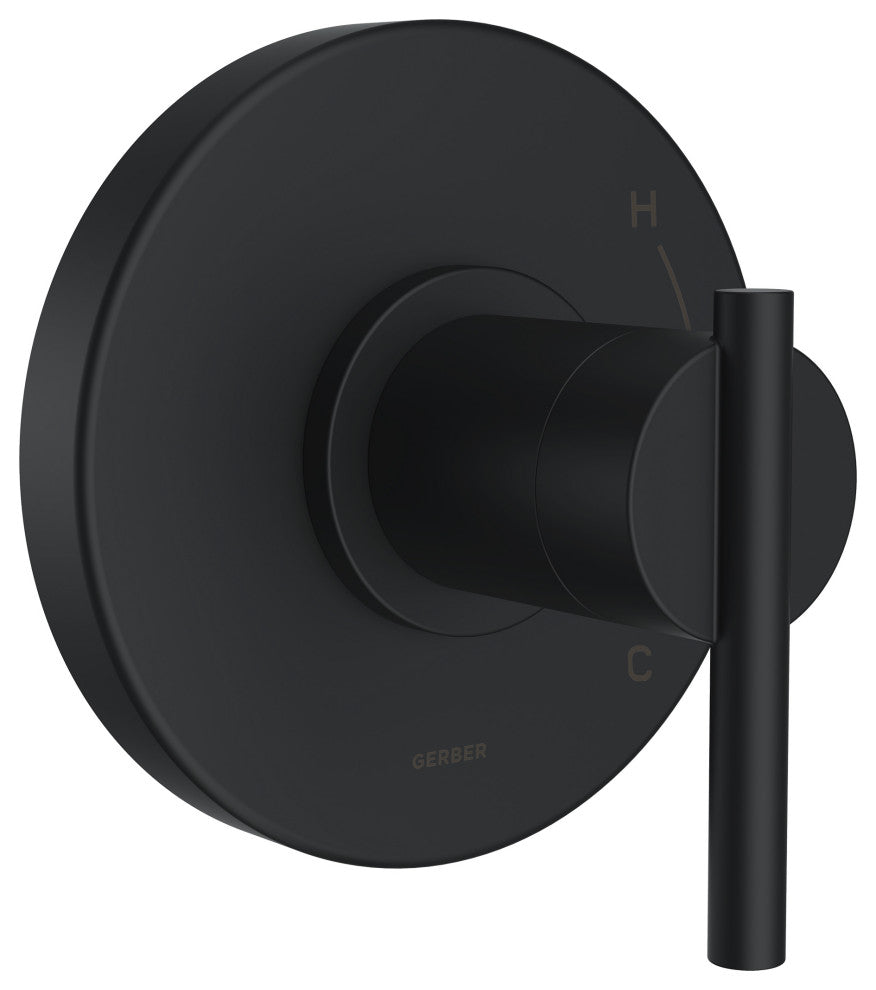 Parma Single Handle Pressure Balance Trim Kit for Valve Only Satin Black