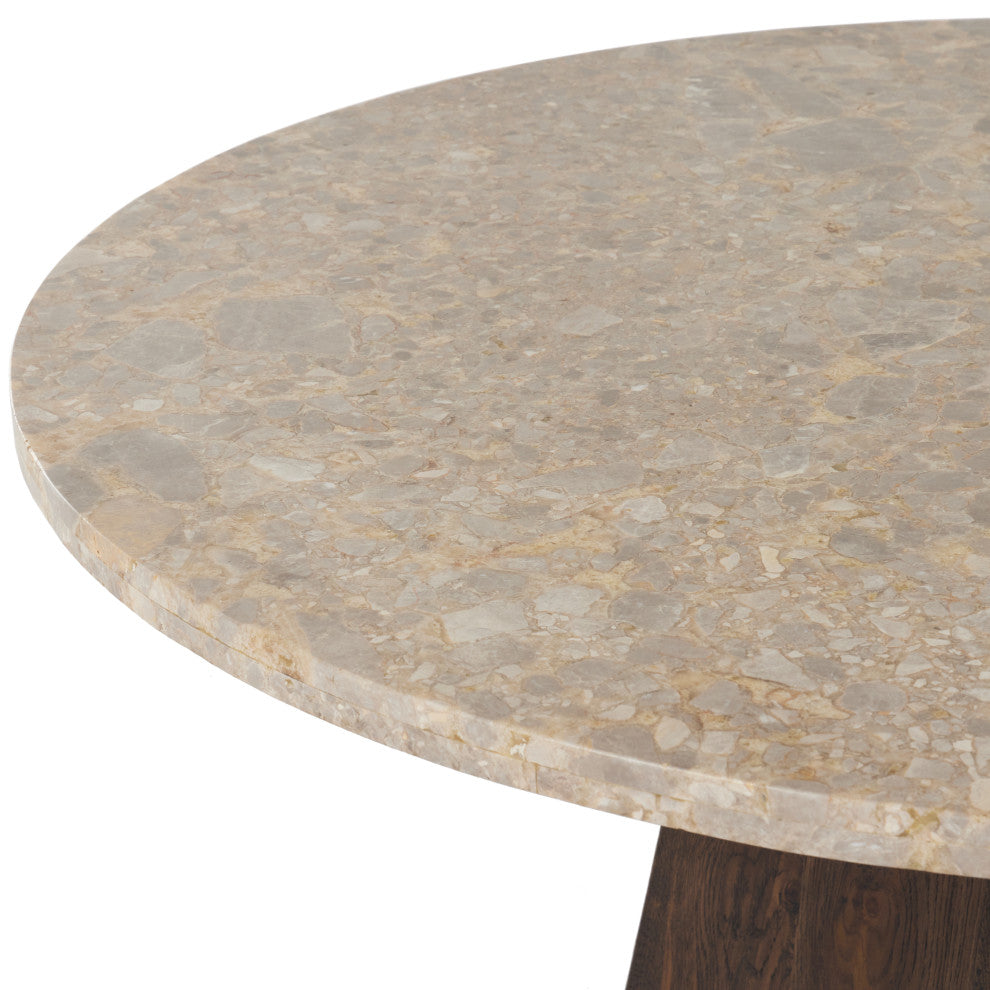 Brisa Round Dining Table 55", Dune Onyx