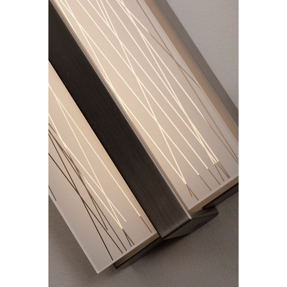 Gallery LED Sconce, Satin Nickel Finish, Clear Shade