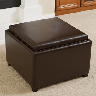 GDF Studio Jefferson Tray-Top Storage Ottoman Coffee Table