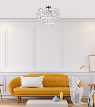 Elegant Lighting 1103F20 Mila 5 Light 20"W Semi-Flush Waterfall - Brass