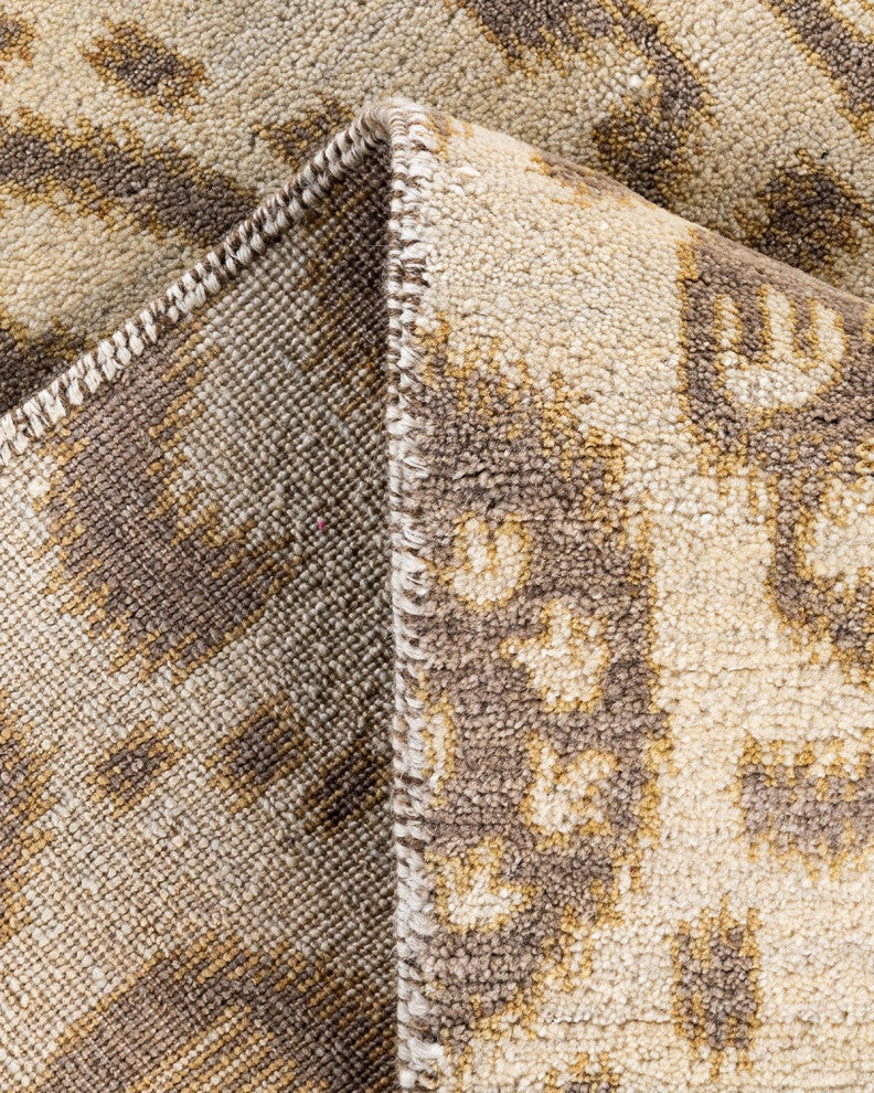Ikat, One-of-a-Kind Hand-Knotted Area Rug - Beige, 8' 3" x 10' 2"