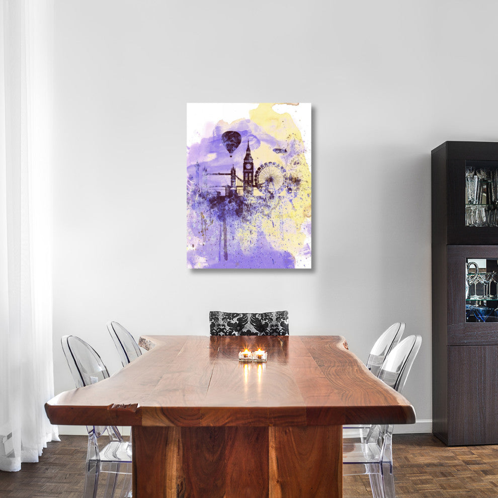 "London Watercolor Skyline" Fine Art Print