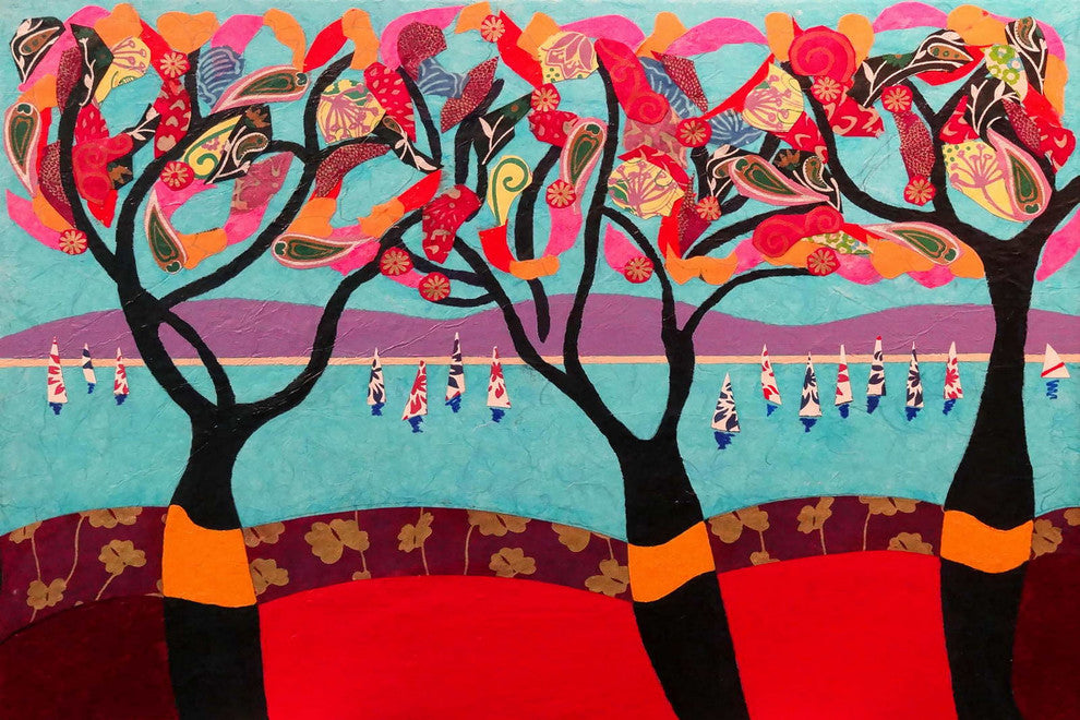 "Idyllic Series 4" Painting Print on Canvas by Lisa Mee