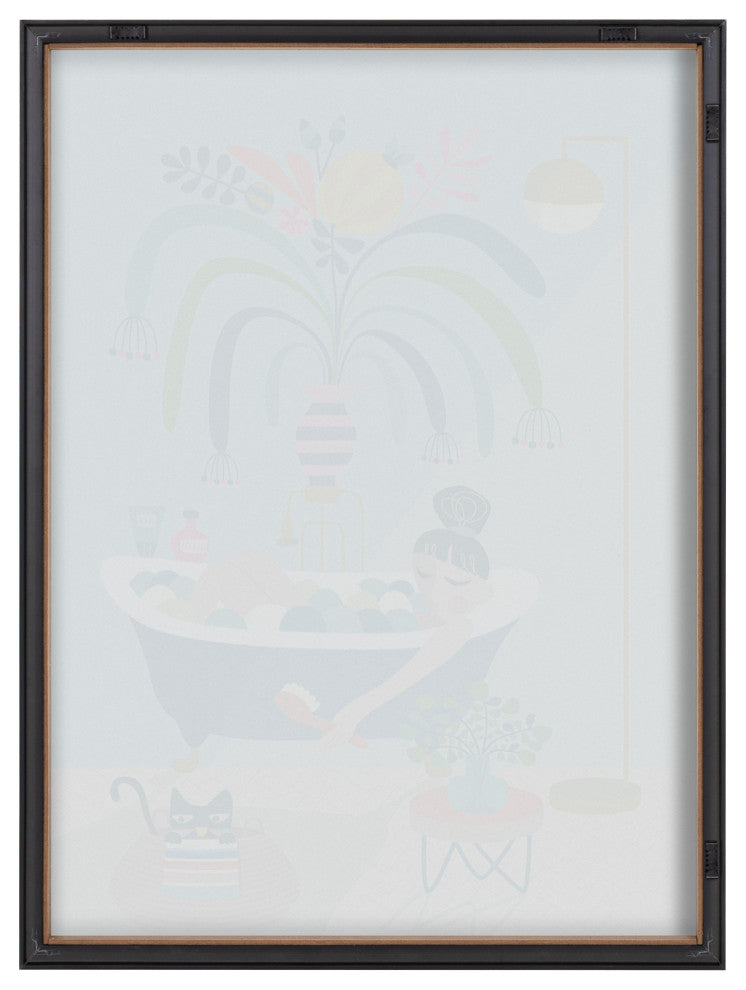 Blake Time to Relax Framed Printed Glass by Rachel Lee, Gold 18x24