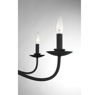 5-Light Chandelier, Matte Black