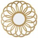 30" Round Rattan Sunflower Wall Mirror
