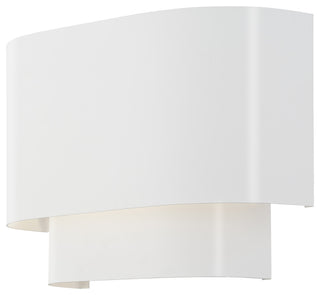 Springview 1 Light White ADA Sconce with White Metal Shade with Shiny White