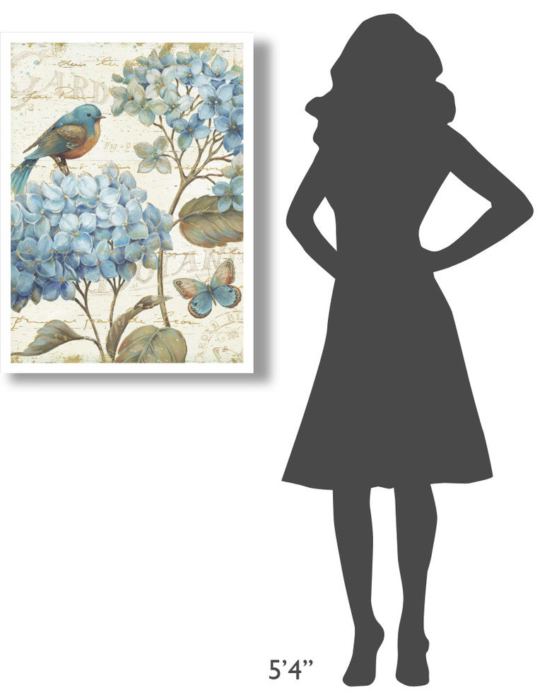 "Blue Garden II" Digital Paper Print by Daphne Brissonnet, 26"x34"