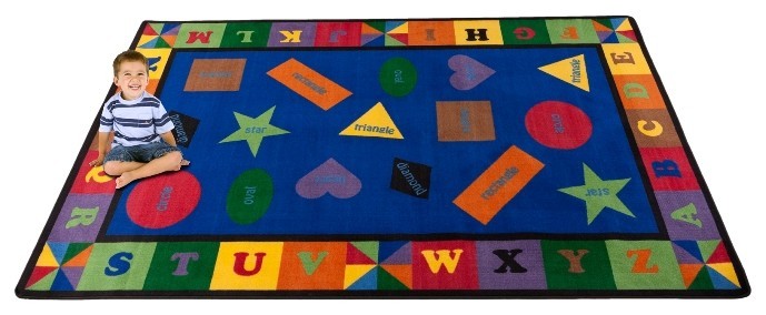Colorful Shapes Bright Rug