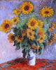 Claude Oscar Monet A Bouquet of Sunflowers, 20"x25" Wall Decal