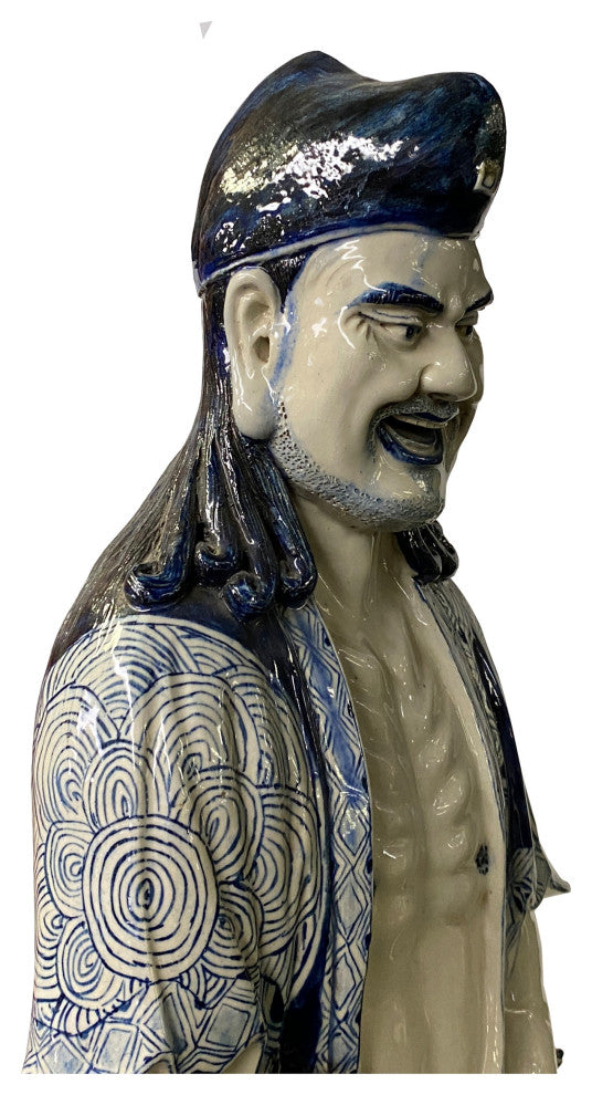 Chinese Porcelain Ji Gong /Chan Master Daoji  Beggar Buddha Figure Statue ws1264