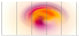 Pink Yellow Luminous Misty Sphere, Abstract Canvas Art Print, 70"x28", 6 Panels