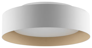 Marley 15.75 in. White and Beige Led Flush Mount Ceiling Fixture