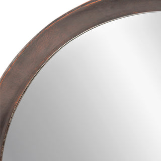 Transitional Decor Style Mango Wood Wall Mirror, Brown
