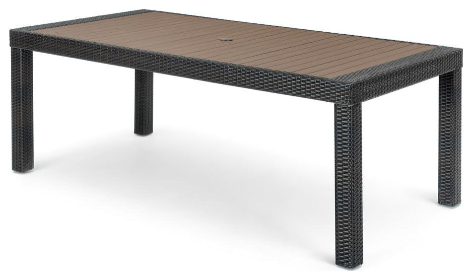 Deco 9 Piece Aluminum Outdoor Patio Dining Set, Blue