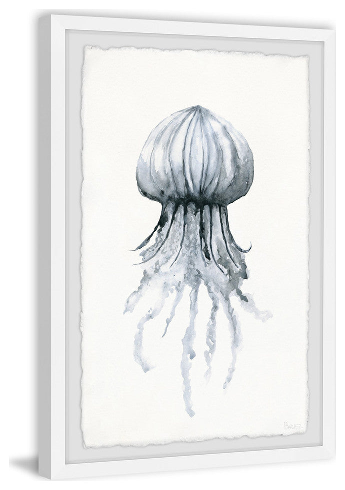 "Floating Jellyfish" Framed Painting Print, 20"x30"