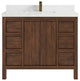 Elizabeth 42 Single Sink Bath Vanity in Dark Walnut Teak 2" Empira Quartz