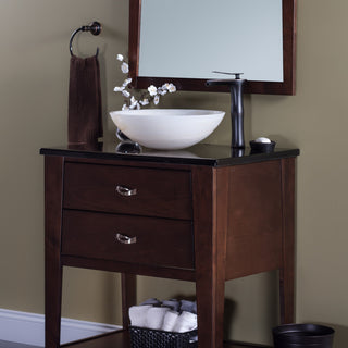 White Onyx Vessel Sink and Drain, Oil Rubbed Bronze