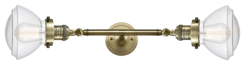 INNOVATIONS 208L-AB-G324 2-Light Bath Vanity Light Antique Brass