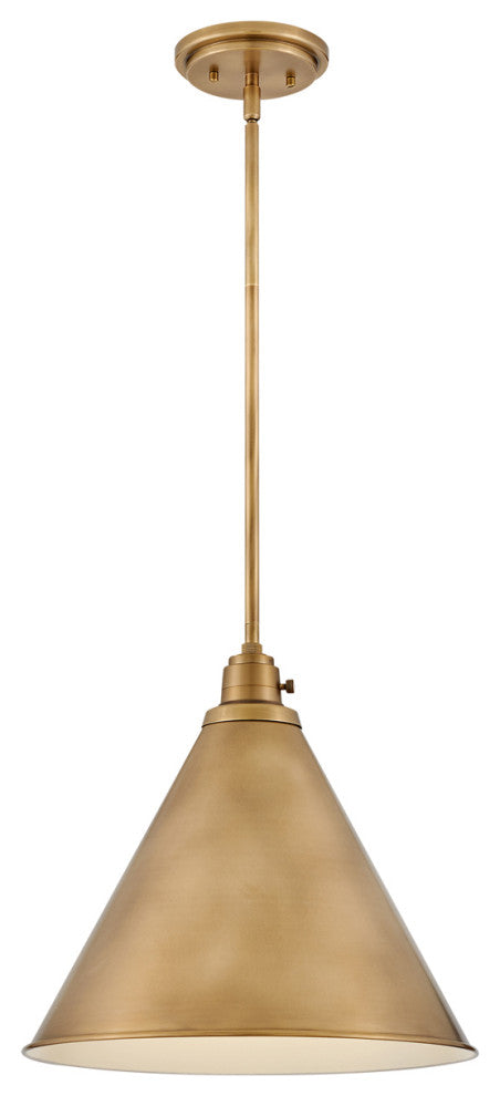 Hinkley Arti 14.5" Medium Pendant Light, Heritage Brass
