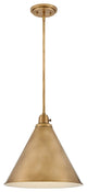 Hinkley Arti 14.5" Medium Pendant Light, Heritage Brass