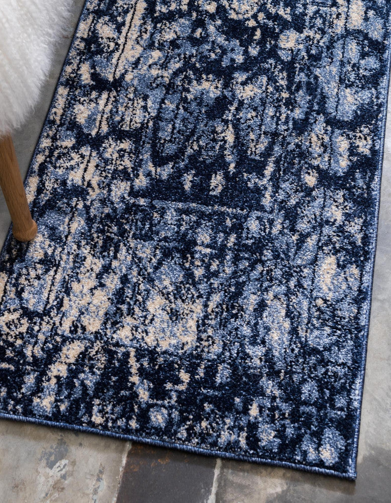 Rug Unique Loom La Jolla Blue Runner 2' 7 x 10' 0