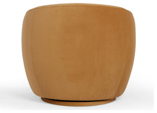 Jordan Velvet Swivel Chair, Tan