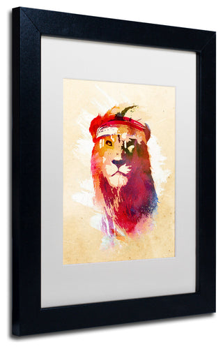 Robert Farkas 'Gym Lion' Matted Framed Art