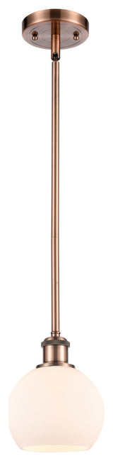 Innovations 516-1S-AC-G121-6-LED 1-Light Mini Pendant, Antique Copper