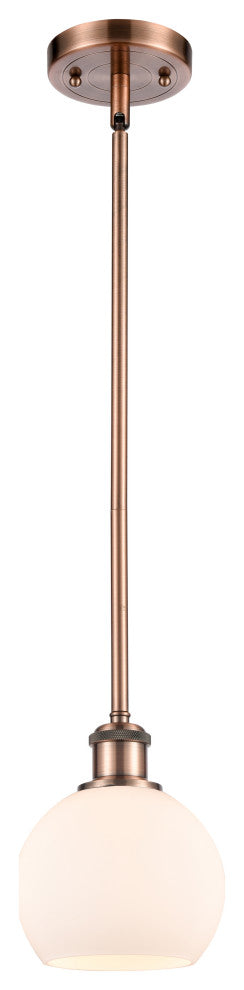 Innovations 516-1S-AC-G121-6-LED 1-Light Mini Pendant, Antique Copper