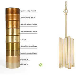 LNC 1-Light Modern Cylinder/Drum Glass Kitchen Pendant Lighting, White & Gold