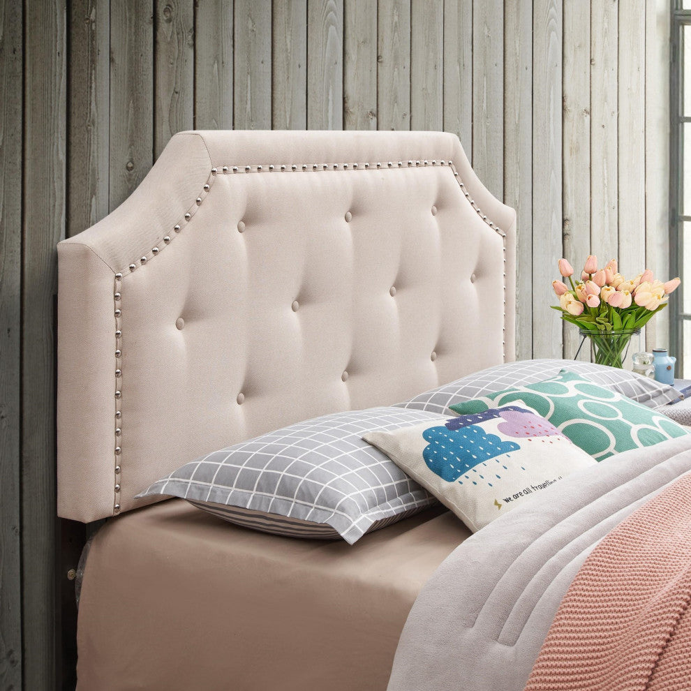 Franklin 61.02" W Beige Queen Expandable Width Headboard
