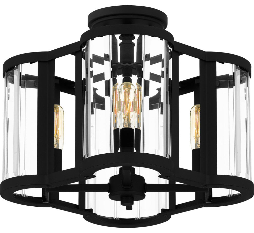 Quoizel QSF6193 Renee 4 Light 15"W Semi-flush Ceiling Fixture - Bronze Gold